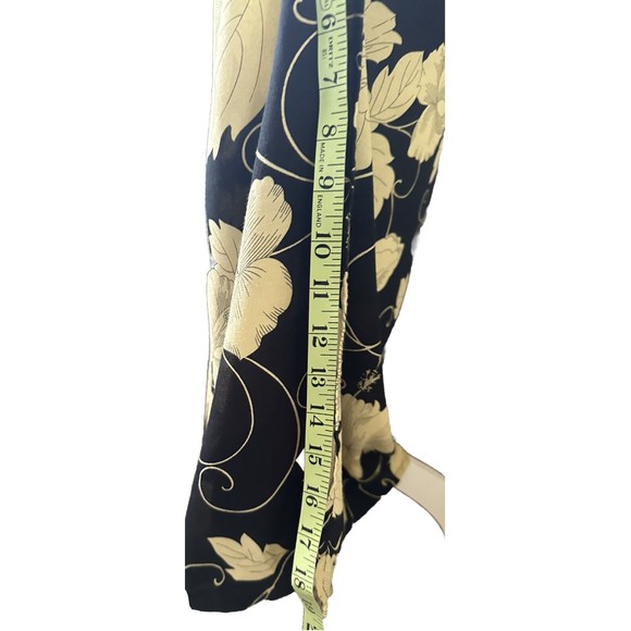 Tommy Bahama Black and Yellow Floral Maxi Dress Woman Size 8 - Picture 10 of 11